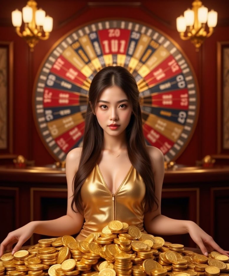 Tabel roulette dengan berbagai pilihan taruhan